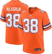 Nike Men's Nike Jaleel McLaughlin Orange Denver Broncos Mile High Collection 1977 Throwback Player Game Jersey