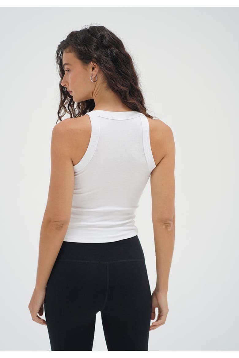 Dylan Ribbed Tank, Alternate, color, White