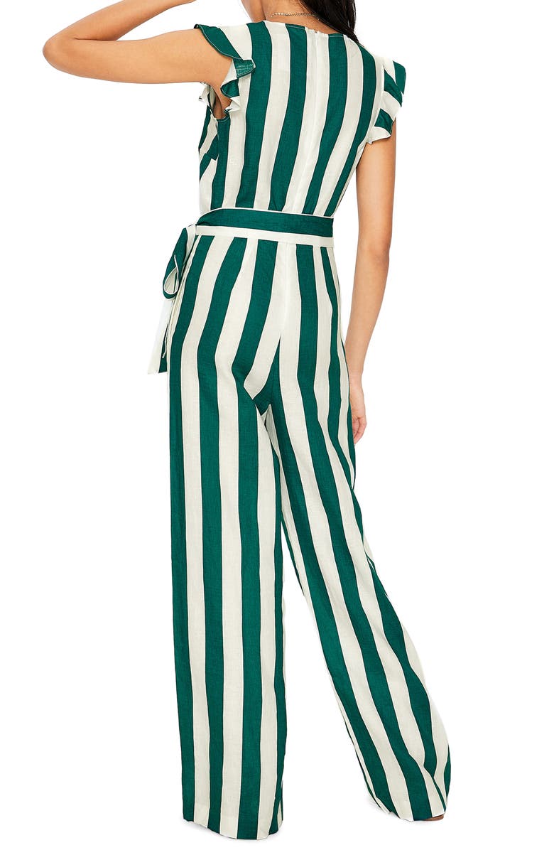 Boden Mila Stripe Linen Jumpsuit, Alternate, color, 