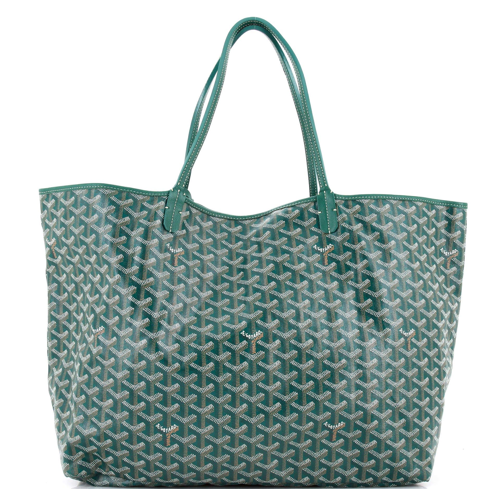 Pre-Owned Goyard Saint Louis Tote Coated Canvas GM, Main, color, Green