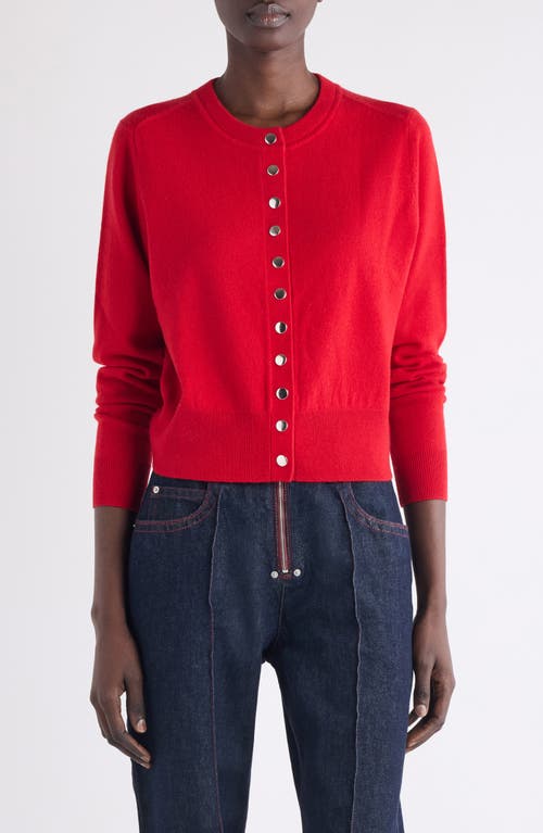 Isabel Marant Idesia Merino Wool & Cashmere Cardigan In Red