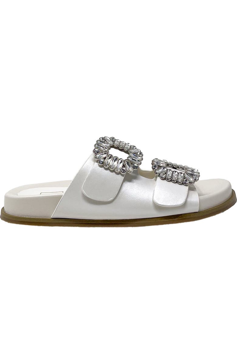 SHUSHOP Kids' Bridget Rhinestone Buckle Slide Sandal, Alternate, color,
