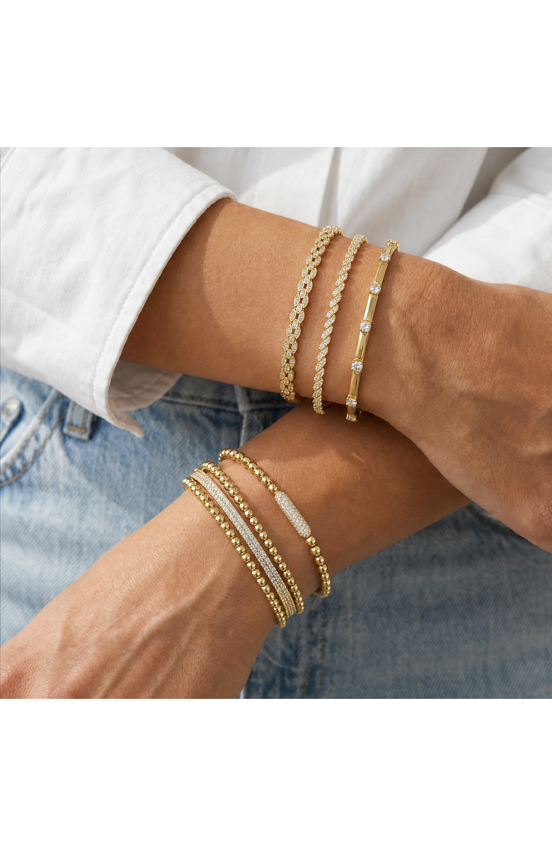 BY ADINA EDEN Scattered CZ Bangle, Alternate, color, Gold