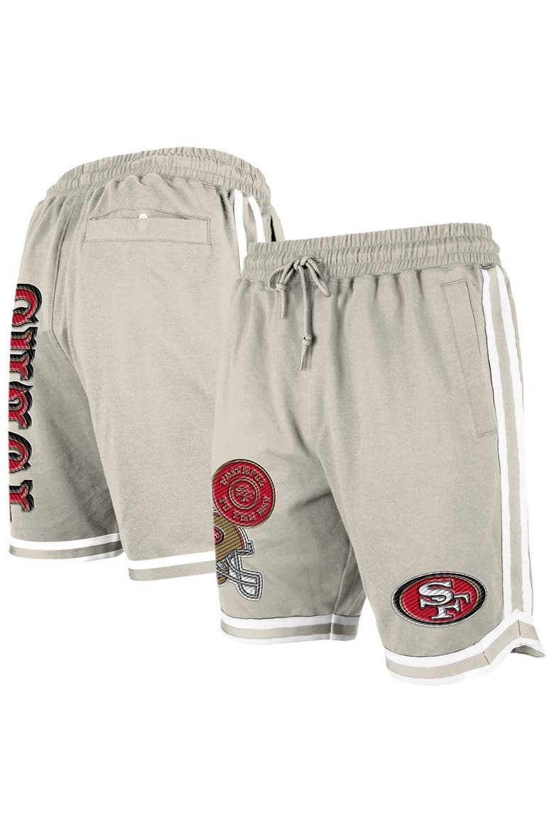 Men's New Era Light Beige San Francisco 49ers Stone Multi Patch Shorts, Main, color, Light Beige
