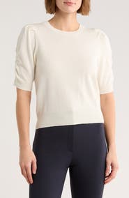 FRAME Frankie Puff Short Sleeve Sweater