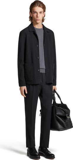 ZEGNA Jerseywear Wool & Silk Chore Jacket | Nordstrom