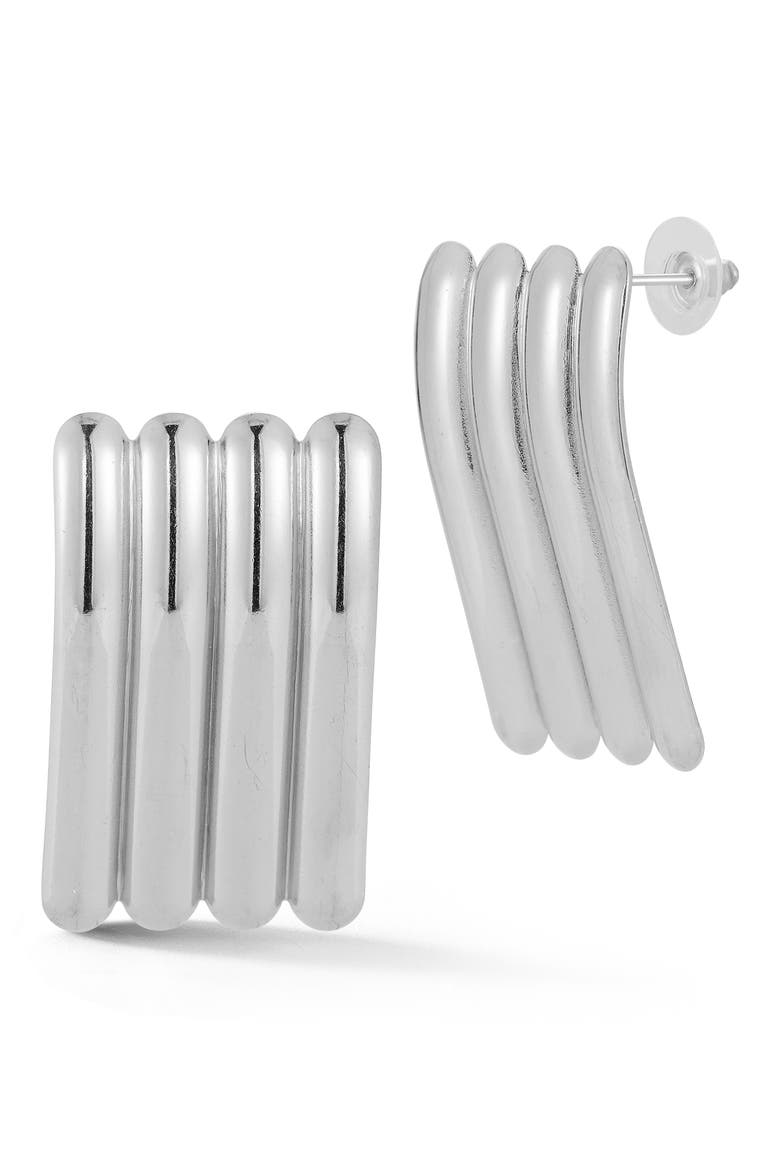 Bar Drop Earrings, Main, color, SILVER
