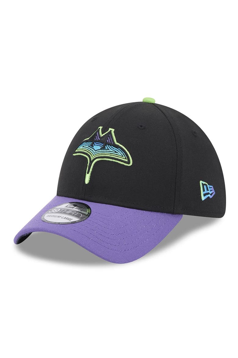 Men's New Era Black Tampa Bay Rays 2024 City Connect 39THIRTY Flex Fit Hat, Main, color, Black