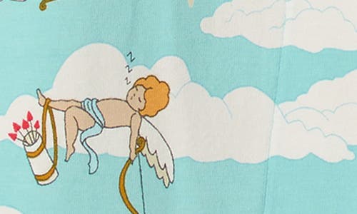 Bedhead Pajamas Print Stretch Organic Cotton Crop Pajamas In Blue