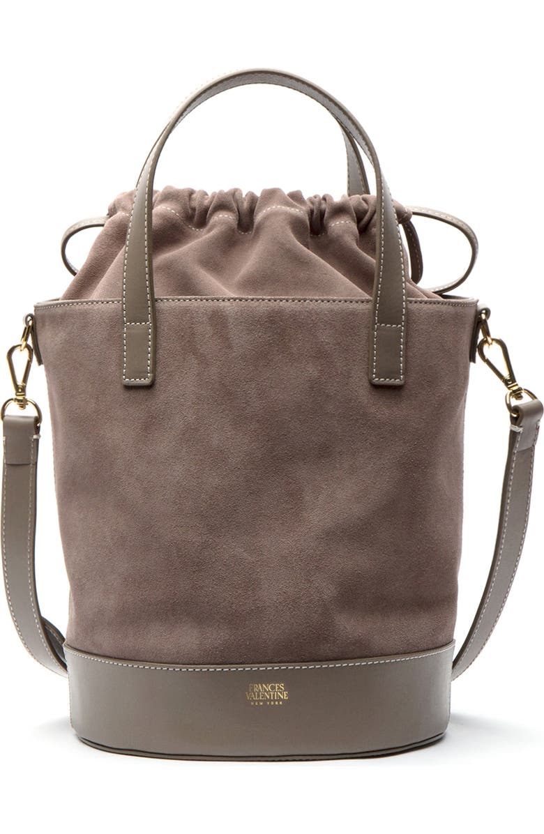 Frances Valentine Large Leather & Suede Bucket Bag, Main, color,