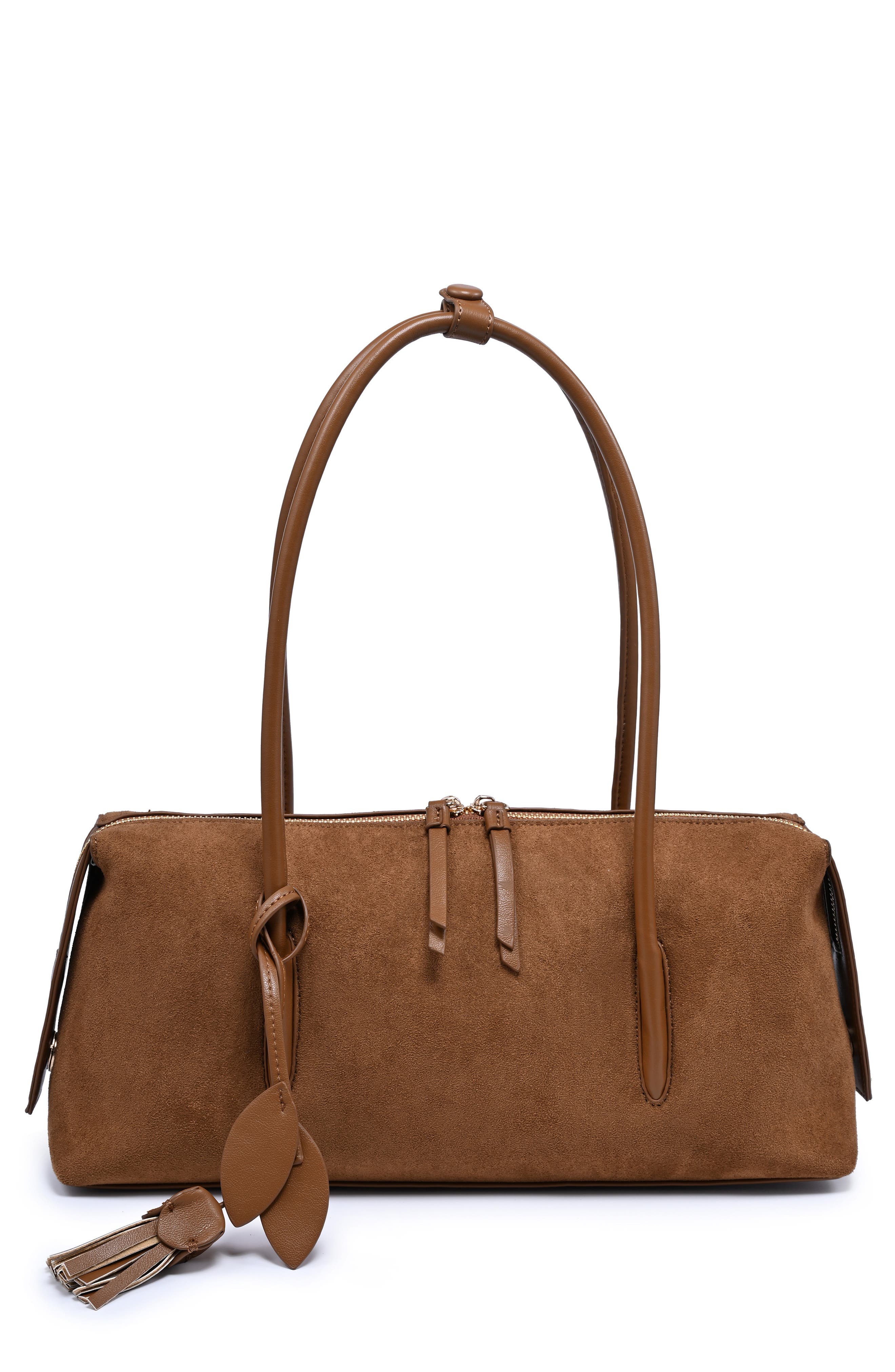 Faux Suede Shoulder Bag
