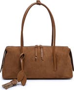 MODA LUXE Faux Suede Shoulder Bag