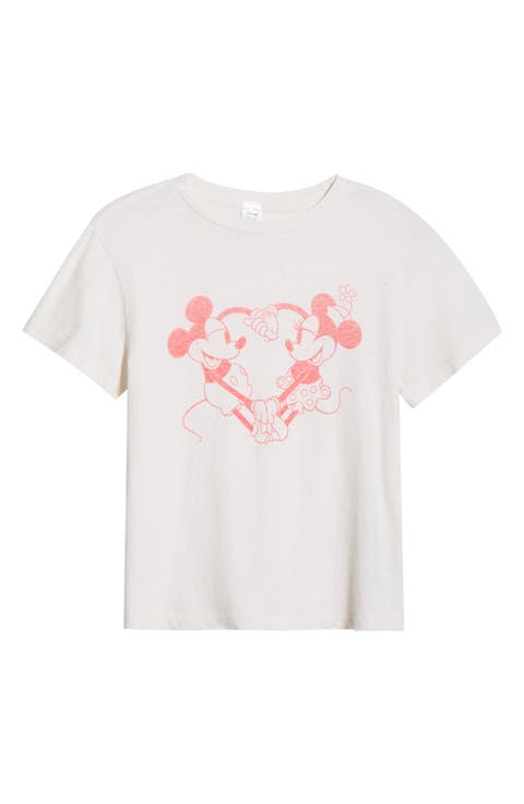 Classic Disney Mickey & Minnie Heart Hands Graphic T-Shirt
