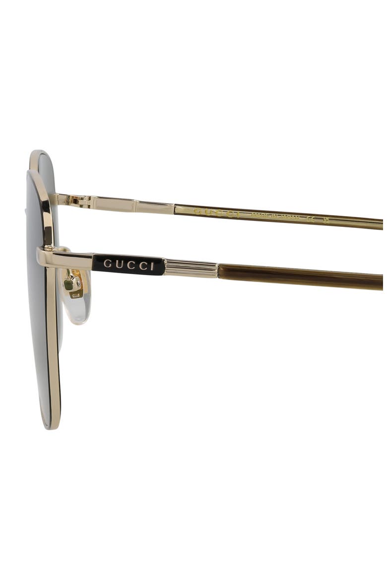 Novelty 58mm Rectangular Sunglasses, Alternate, color, GOLD HAVANA GREEN
