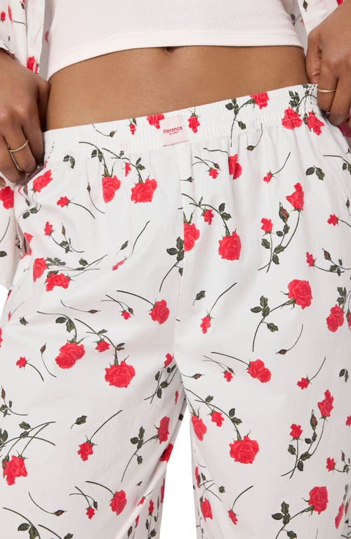 Florence By Mills Easy Cheeky Stripe Boxer Shorts In White