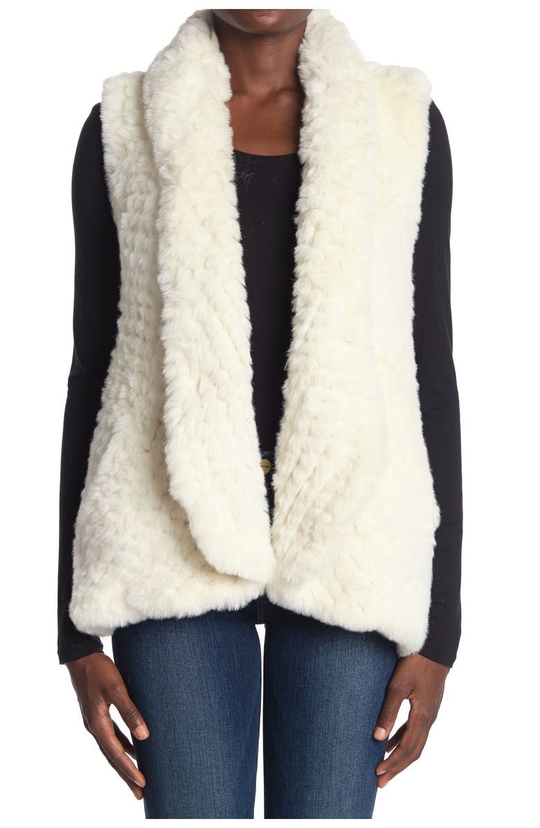 Love Token Faux Fur Vest, Alternate, color, 