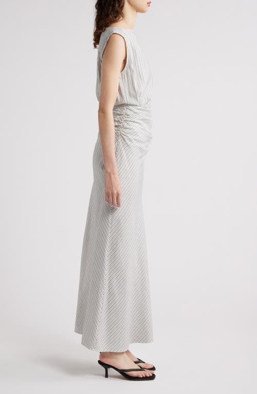 Faithfull The Brand Margaux Stripe Sleeveless Dress In Navy Stripe