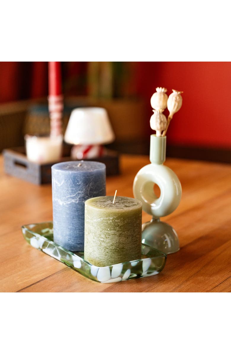 Zsa Zsa Zsu Deurne Pillar Candle 5 in Set of 2, Alternate, color, Green
