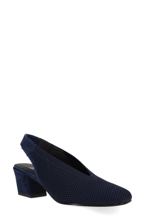 Vasa Block Heel Knit Slingback Pump (Women)