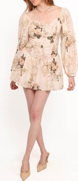 Petal & Pup Greta Floral Print Eyelet Romper