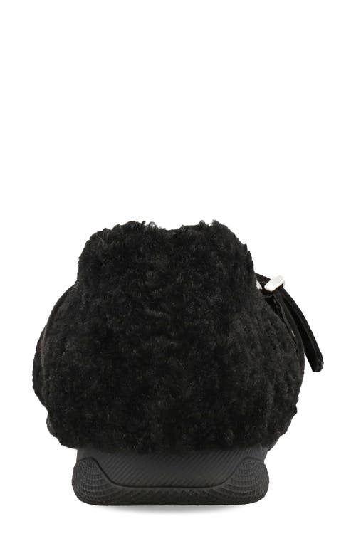 Mia Kayti Faux Shearling Mary Jane Flat In Black