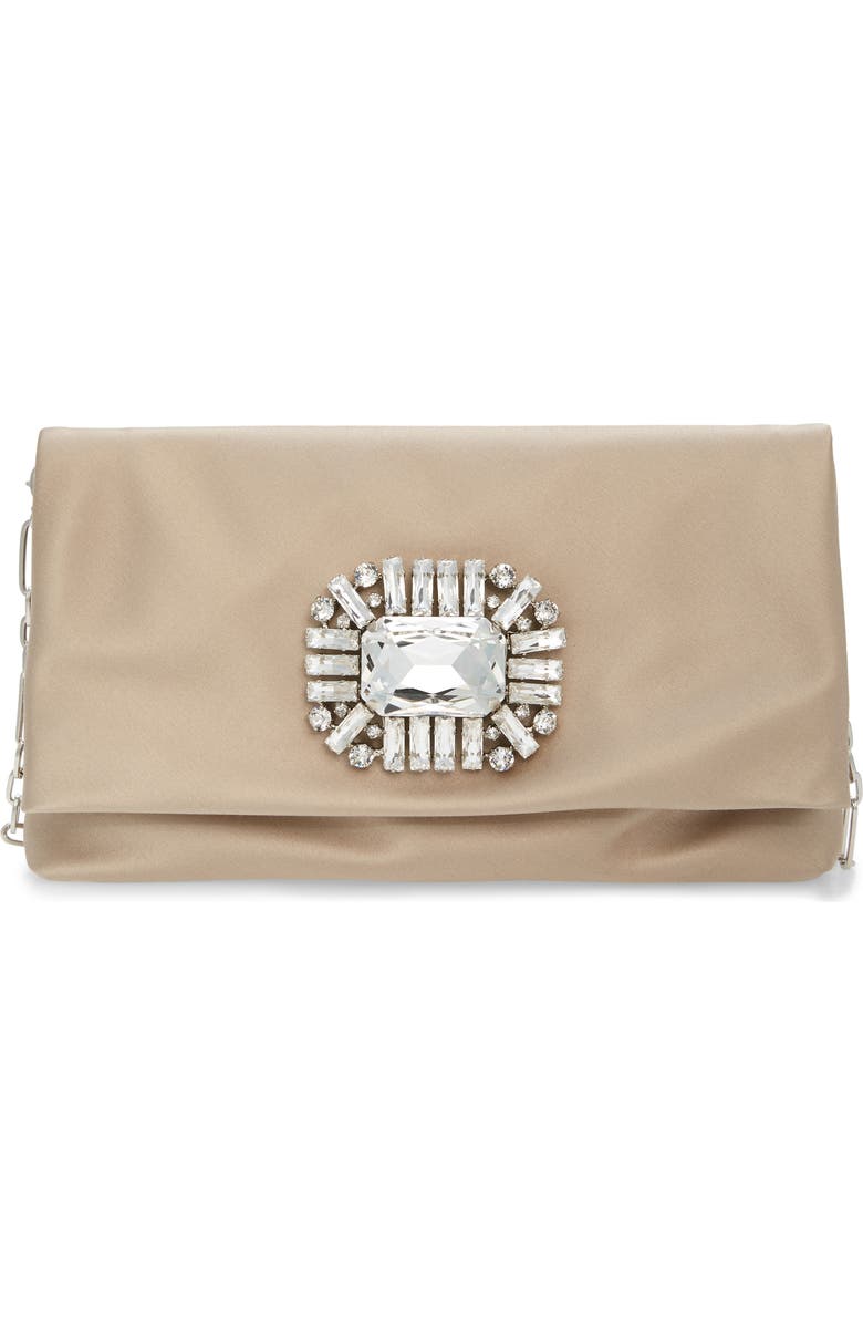 Jimmy Choo Titania Satin Clutch, Main, color,