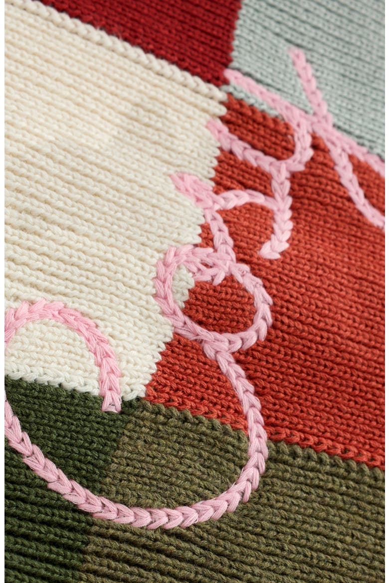 Kids' Colorblock Appliqu Cardigan, Alternate, color, RED