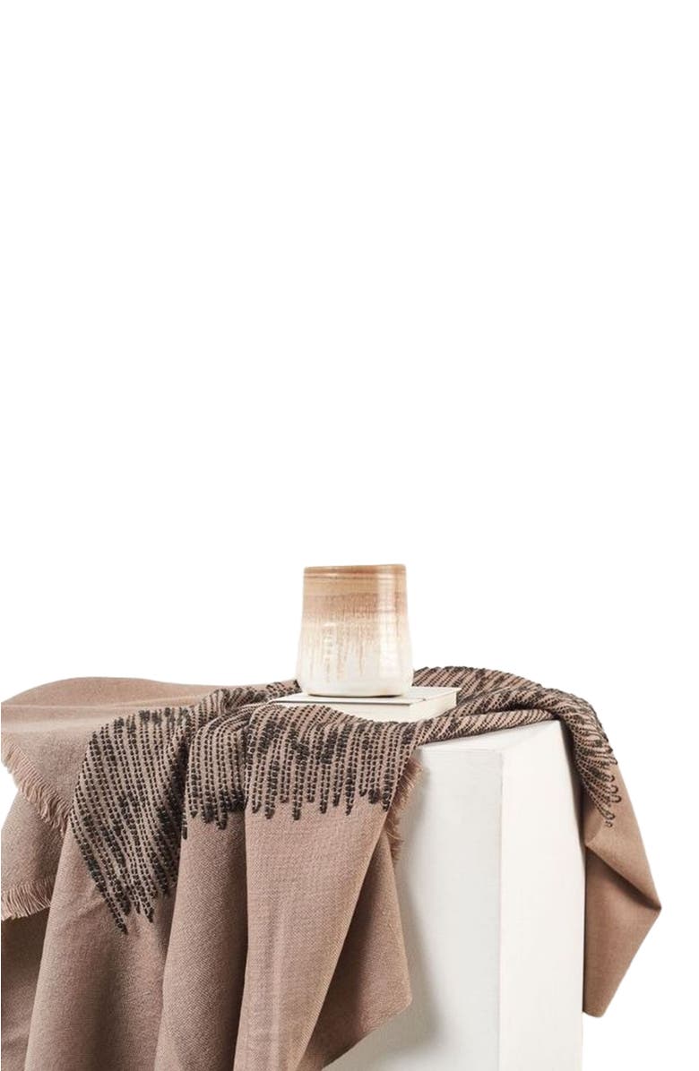 Studio Variously Flo Brown Merino Textured Handloom Throw, Alternate, color, Brown