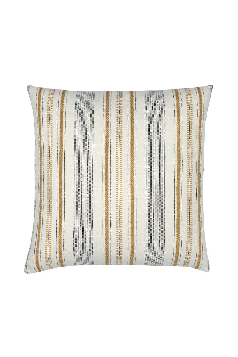 Pathway Textured Stripe Indoor & Outdoor Woven Accent Pillow, Alternate, color, Gold
