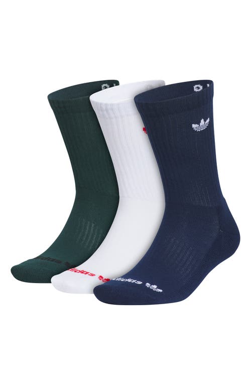 Adidas Originals Adidas Assorted 3-pack Trefoil Performance Crew Socks In Multi