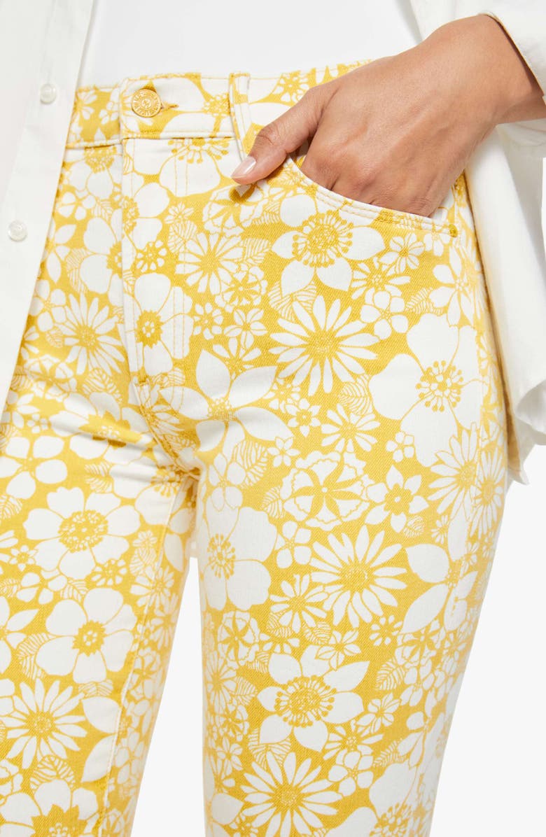 MOTHER The Stunner Zip Bunny Snip Floral Capri Jeans, Alternate, color, Floral Notes