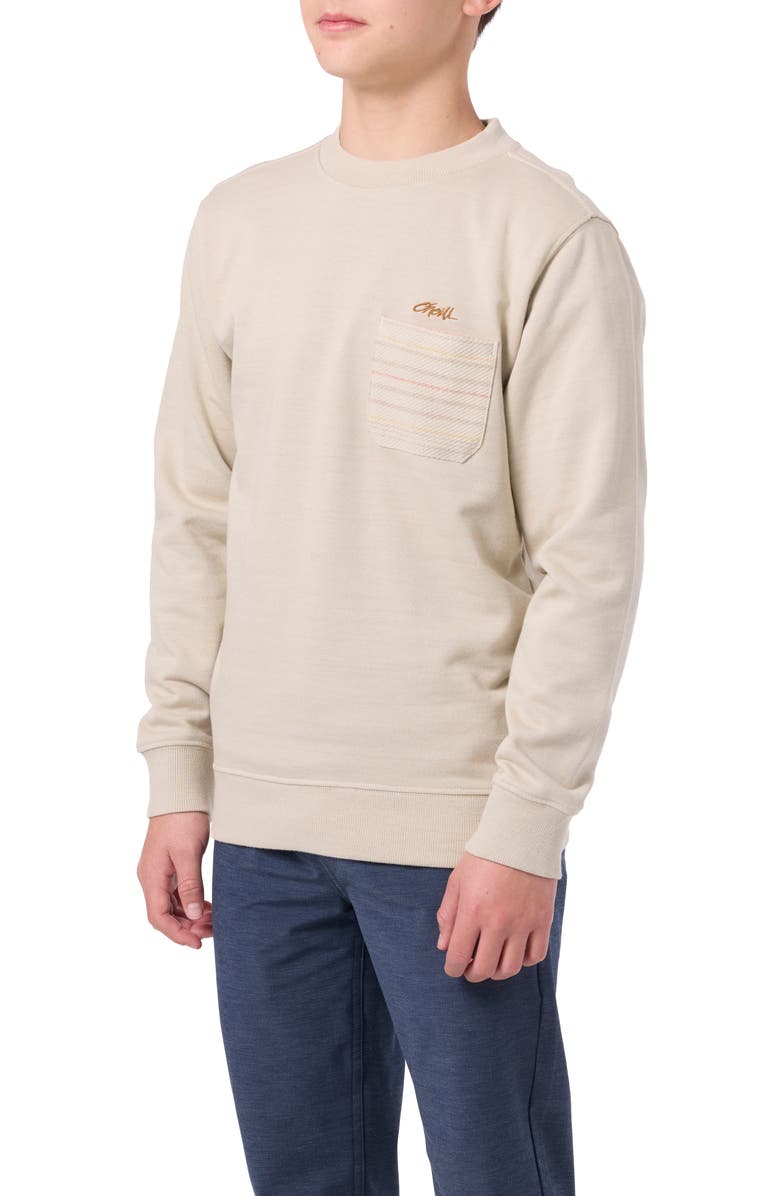 O'Neill Kids' Bavaro Pocket Sweatshirt, Alternate, color, Light Khaki