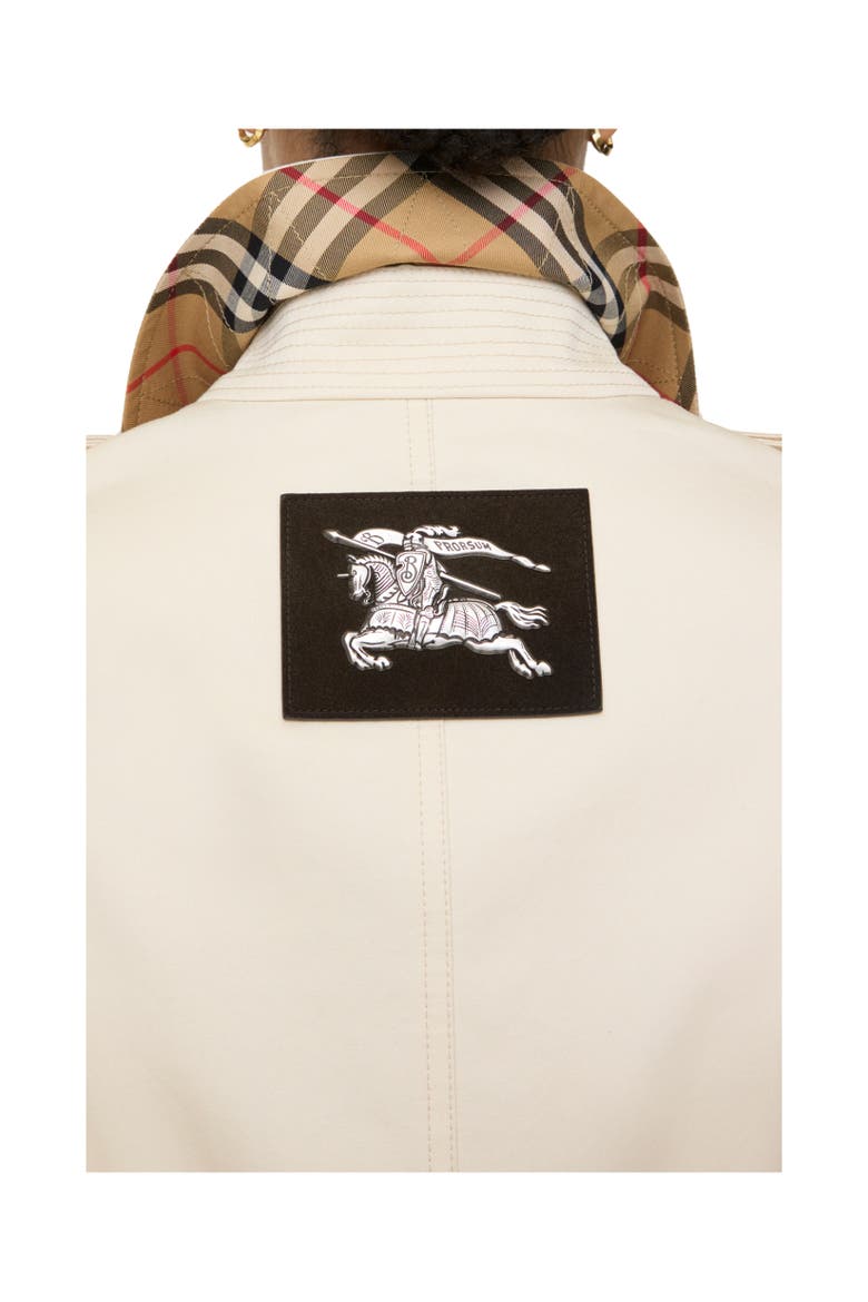 Short Gabardine Stonehaven Car Coat, Alternate, color, Clam beige