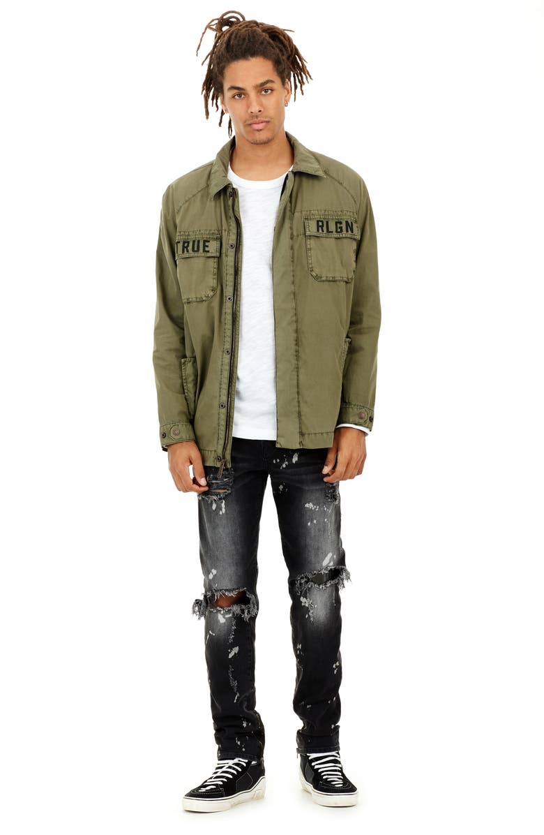 True Religion Brand Jeans True Religion Digital Harness Strap Field Jacket, Alternate, color, 