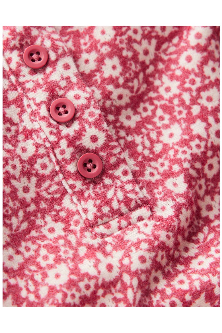 Kids' Long Sleeve Henley Pointelle Top, Alternate, color, PINK FLORAL