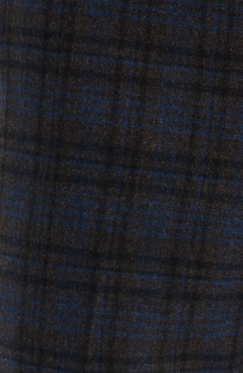 Berle Multicolor Plaid Wool Blend Dress Pants, Alternate, color, Brown