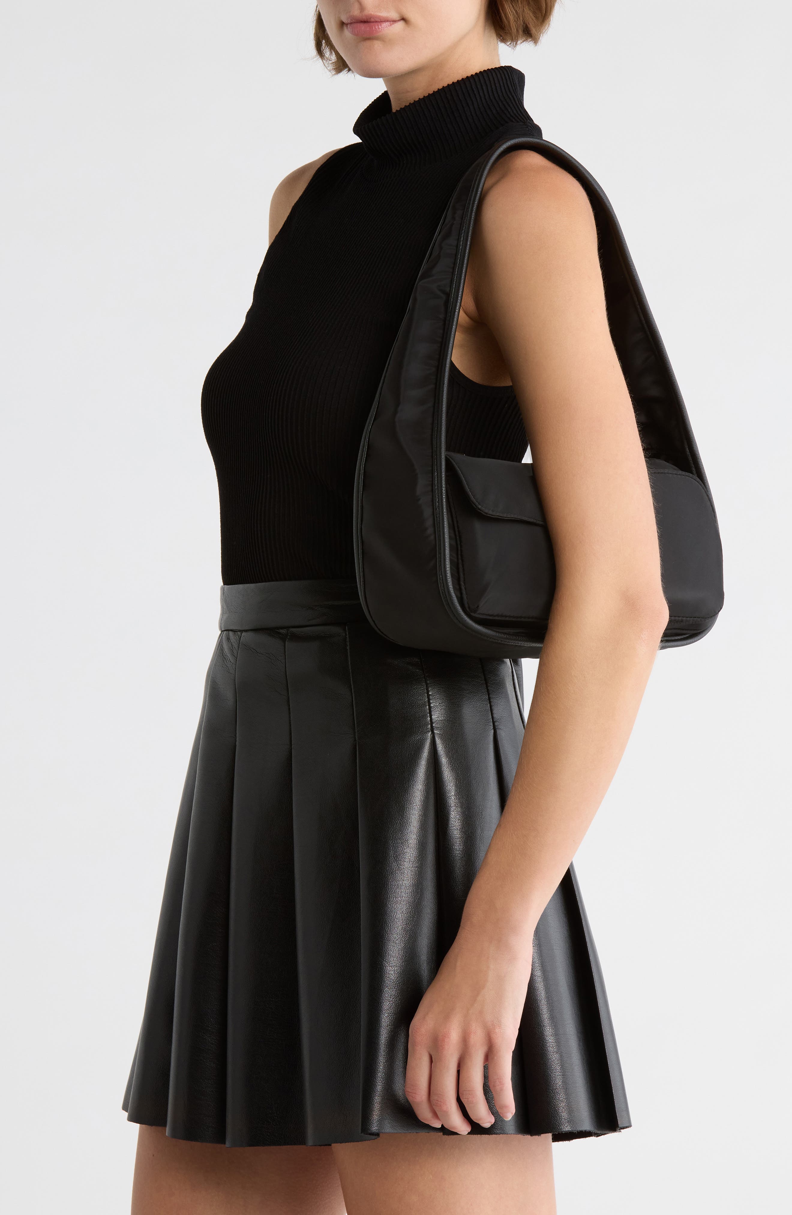 Madden Girl Cargo Shoulder Bag, Alternate, color, Black