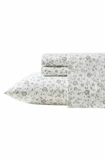 Miranda Floral 200 Thread Count Cotton Percale Sheet Set