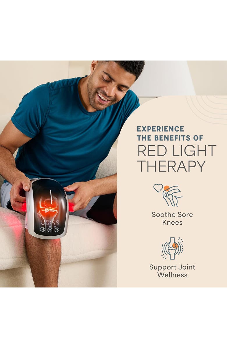 Lifepro Biorecover Knee Massager with Heat & Red Light Therapy for Knee Brace  Infrared Therapy Device, Alternate, color, Knee Messager