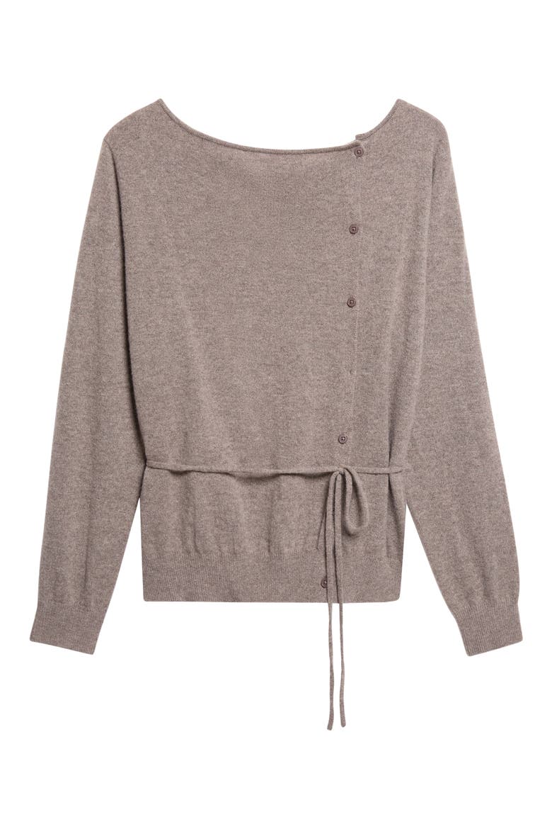 Asymmetrical Cashmere Cardigan, Alternate, color, VAPOR