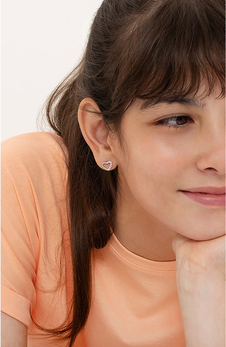 In Season Jewelry Two in One Heart Earrings, Alternate, color, Pink