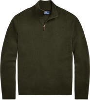 Polo Ralph Lauren Regular Fit Wool Quarter Zip Sweater