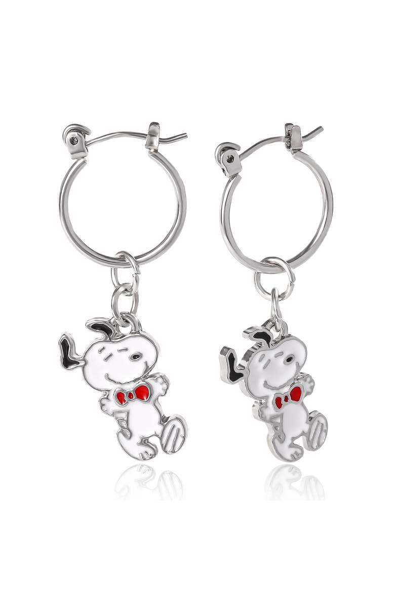 PEANUTS Snoopy Enamel 6 Piece Earring Set, Studs and Hoops, Alternate, color, Multicolor