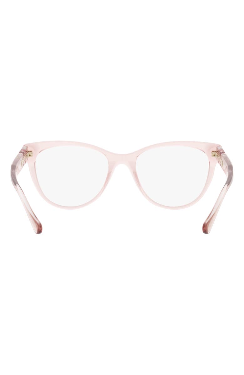 Versace 53mm Cat Eye Optical Glasses, Alternate, color, Trans Pink