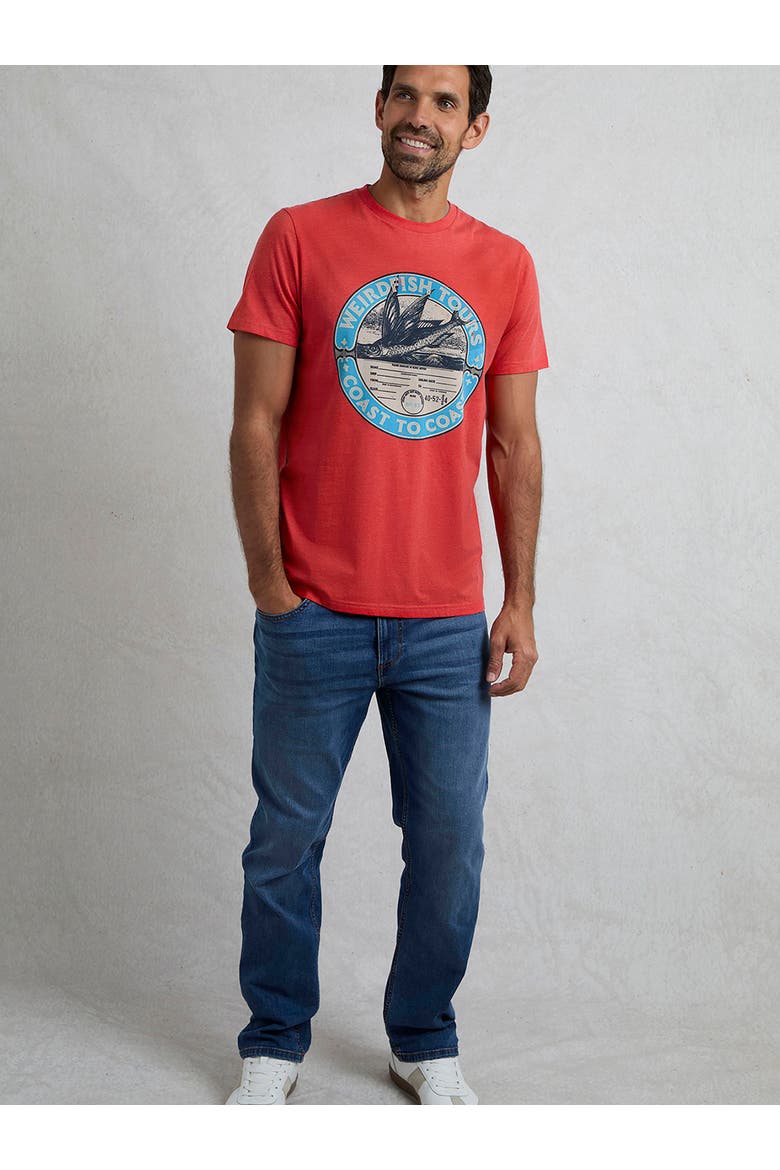 Coasting Front Print Graphic T-Shirt, Alternate, color, Retro Red