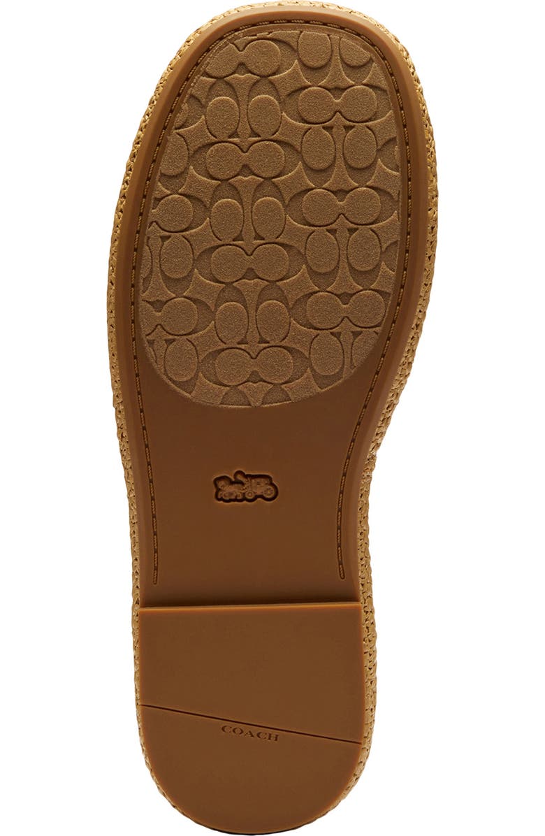 COACH Sculpted C Raffia Flatform Slide Sandal, Alternate, color, Natural