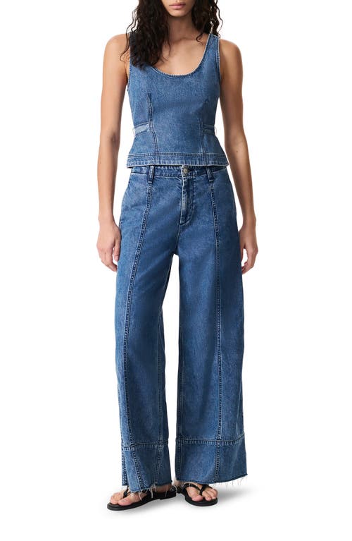 Rag & Bone Blue Ultra Featherweight Estelle Denim Top In Beekman