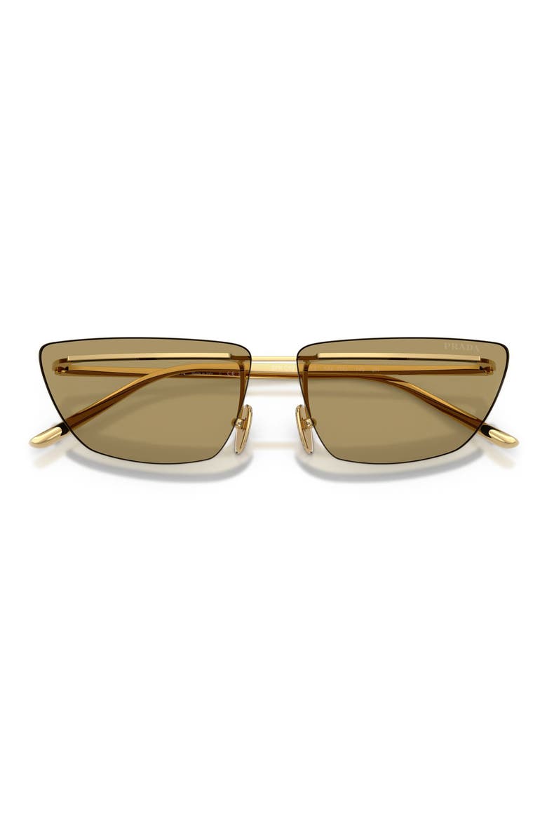 64mm Oversize Butterfly Sunglasses, Alternate, color, GOLD / GREEN OLIVE