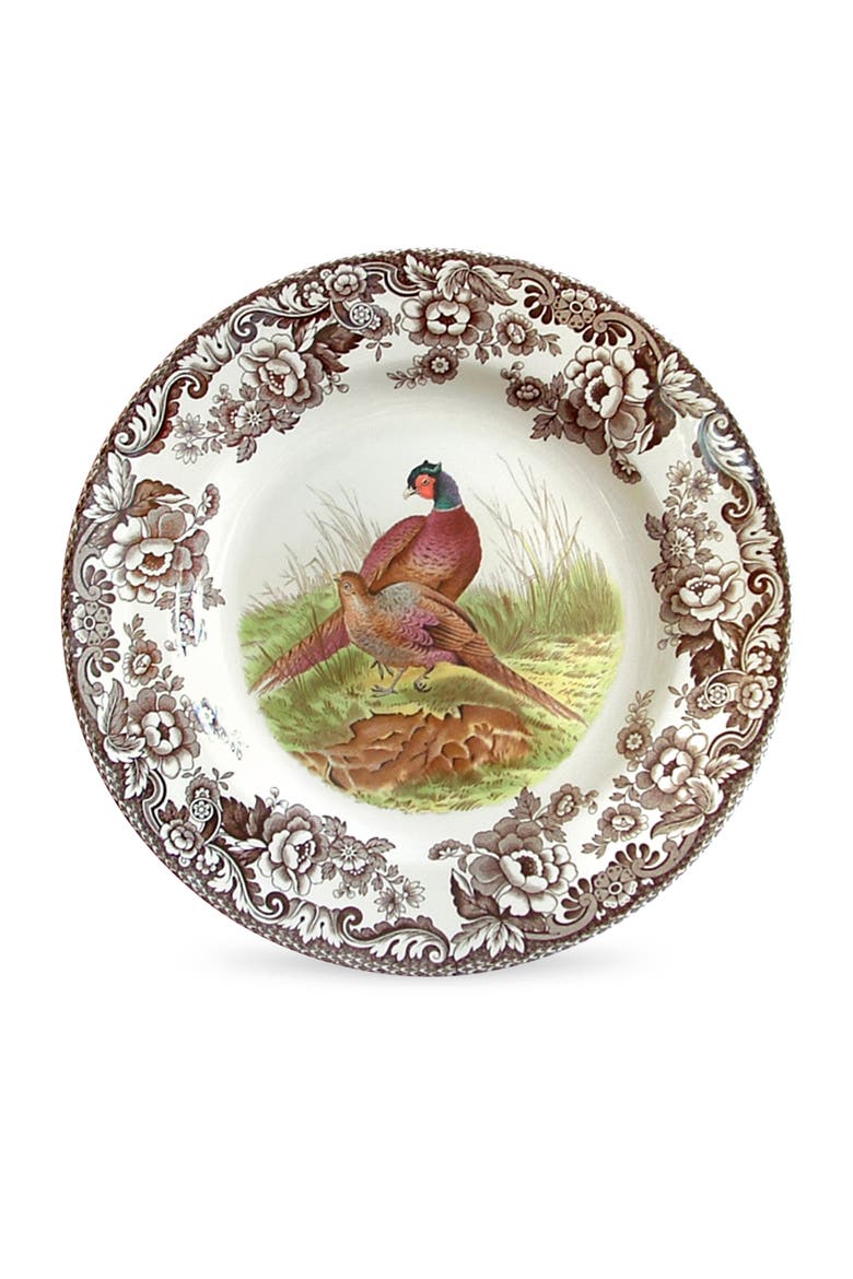 Woodland 12 Piece Dinnerware Set, Service for 4, Pheasant, Alternate, color, Woodland