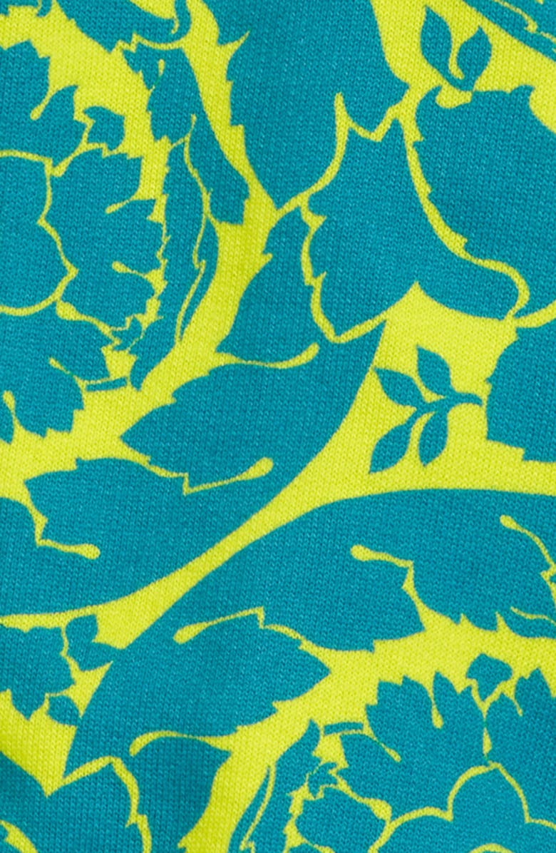 Versace Barocco Print Zip Front Cotton Hoodie, Alternate, color, 